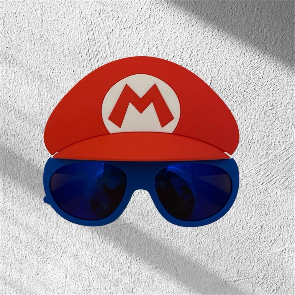 Nintendo Super Mario Brothers Sunnies Sunglasses Fun Red Blue White Summer Sun